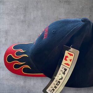 Hillbilly hat with flames . Spaulding Nebraska